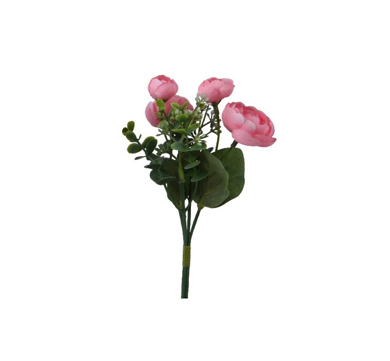 Floare artificiala Ranunculus, Decoris, 12 x 4 x 23 cm, poliester, roz - imagine 3